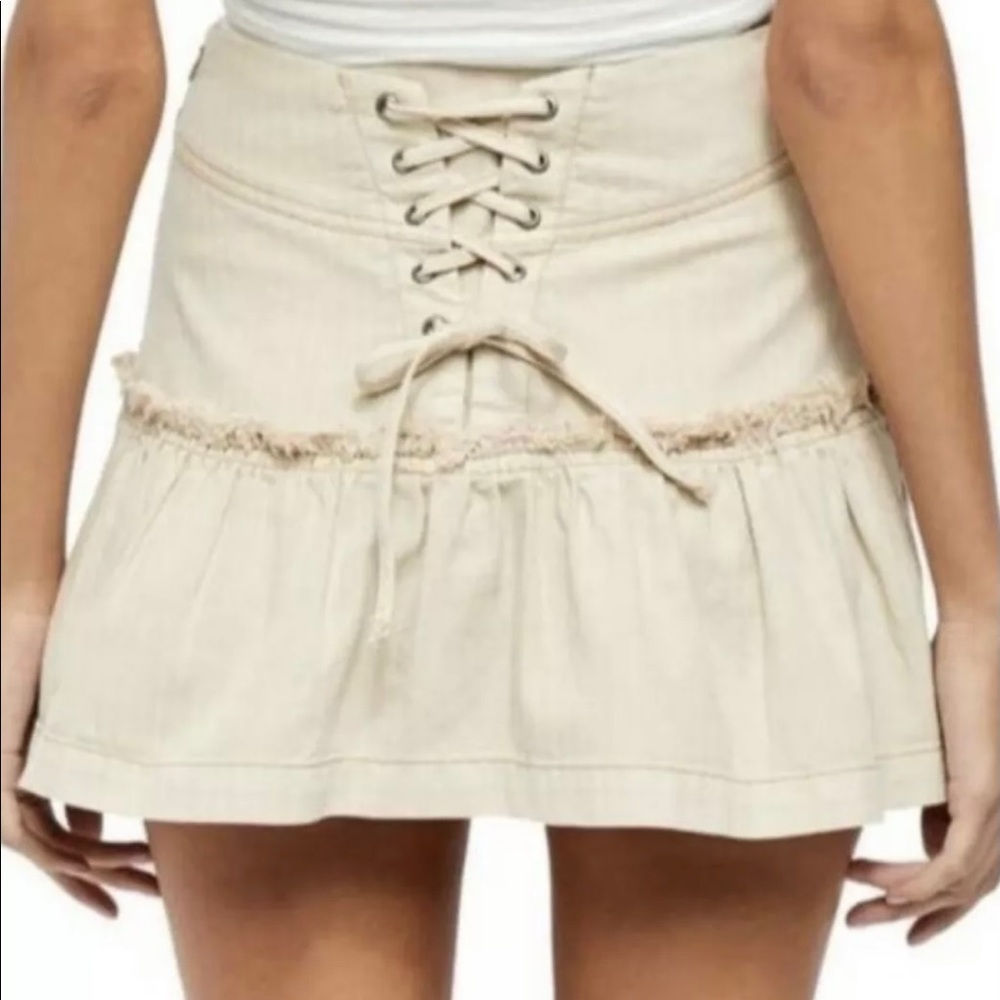 Free People Positano Lace up Skirt Size 6 NWT